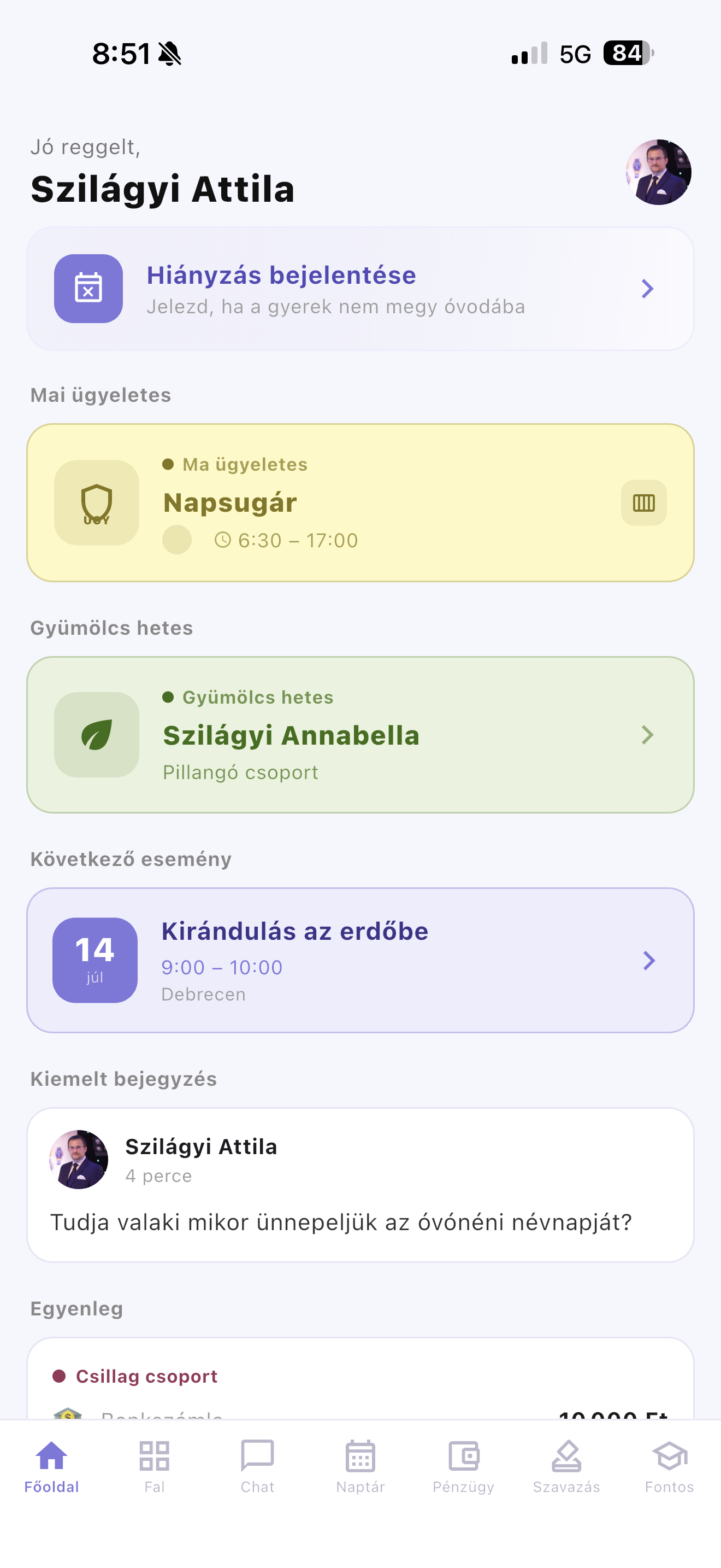 KaticApp főoldal