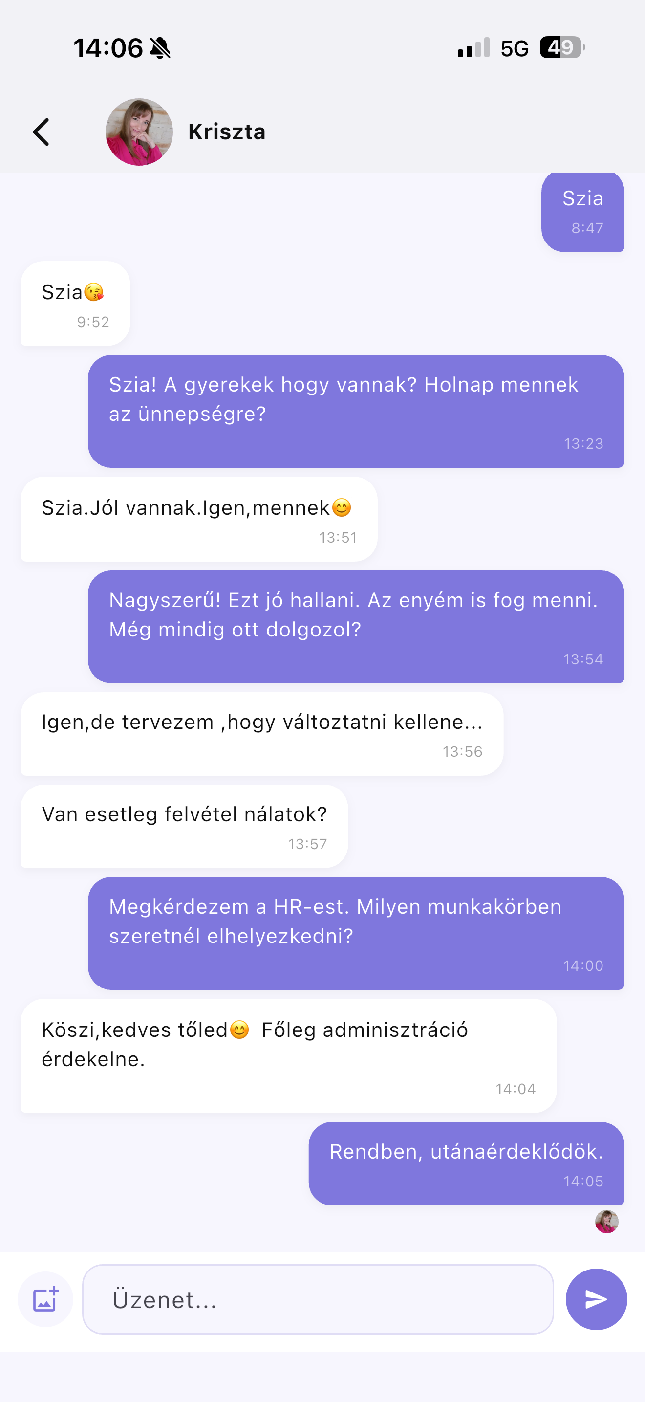 KaticApp értesítések